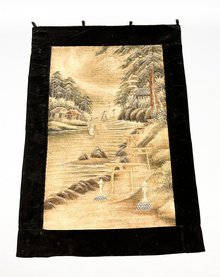 VÄGGBONAD, textil, sekelskiftet, Asien.