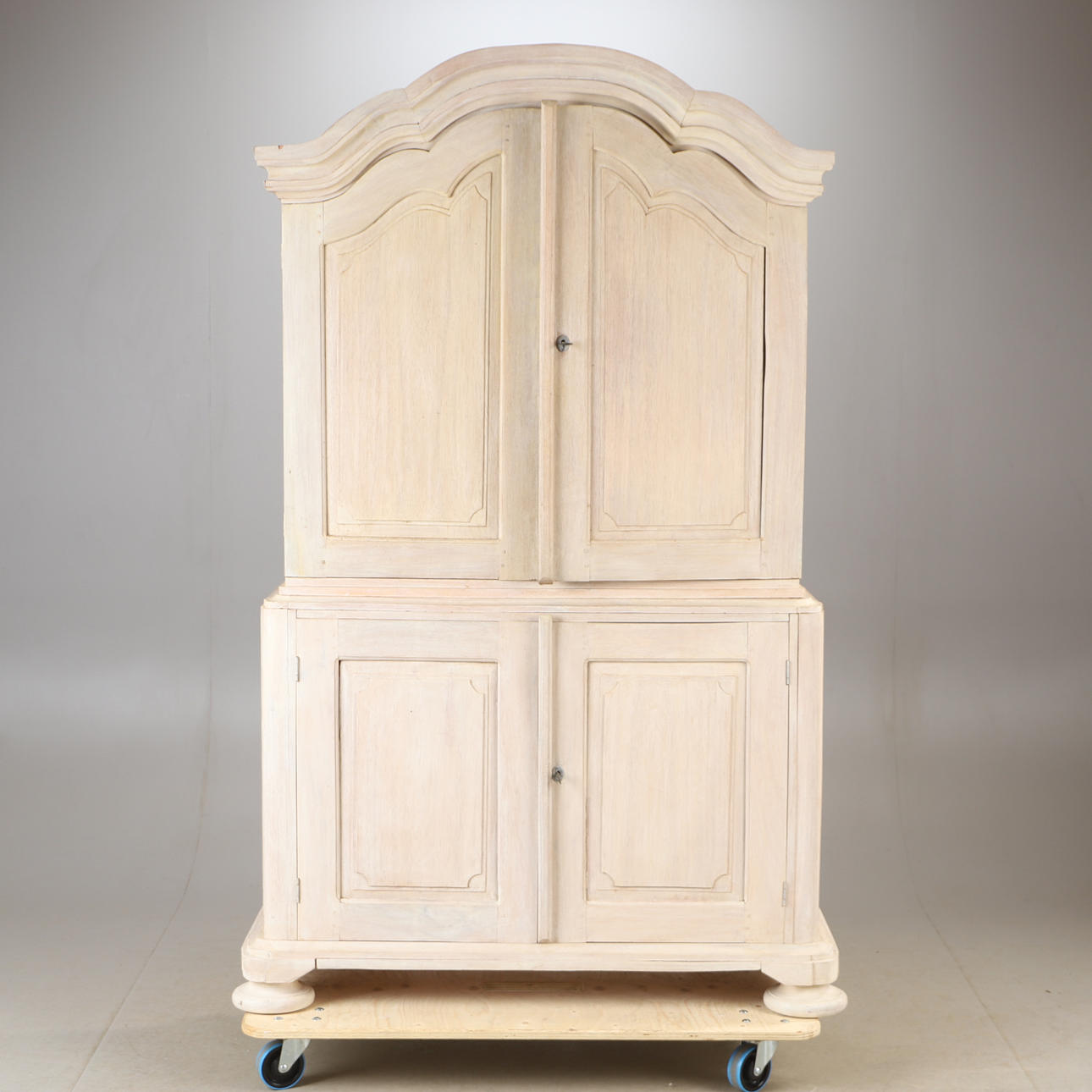 DINING CABINET, white glazed, rococo style.