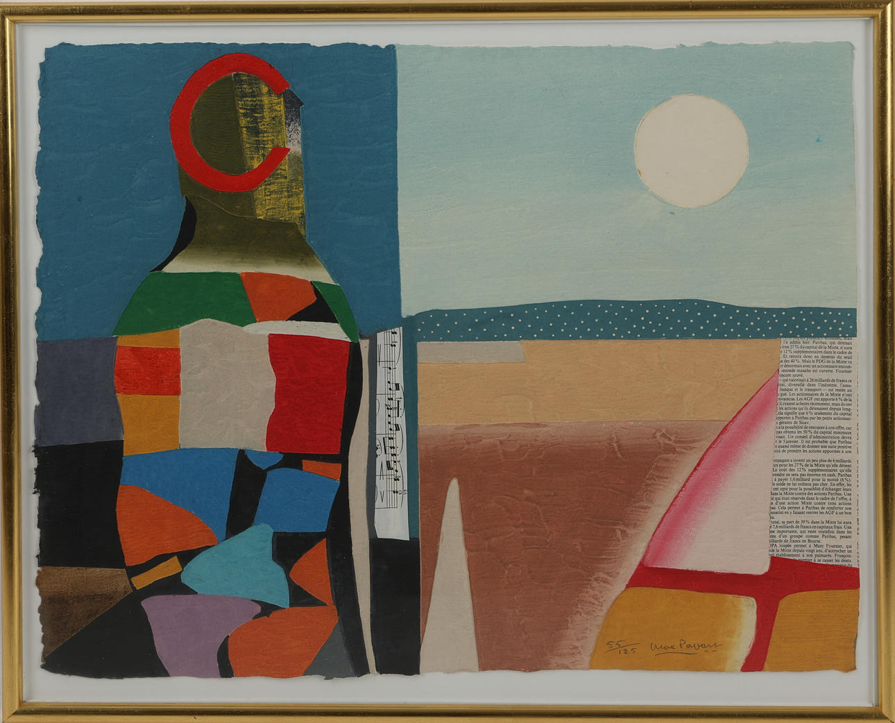 MAX PAPART. Composition, carborundum etching, signed and numbered 56/125.