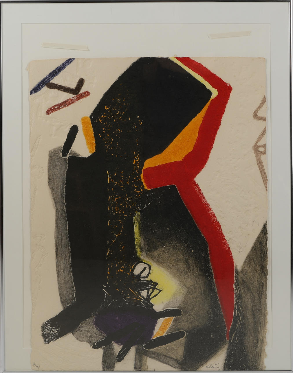SERGE HÉLÉNON. Composition, carborundum etching, signed and numbered 75/95.