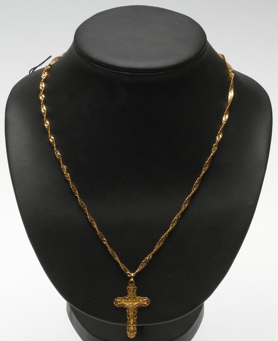 HALSKEDJA SAMT HÄNGE, 21k guld, vikt ca 14,2 gr.