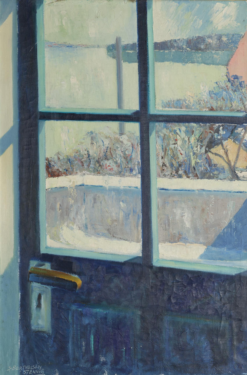 SVEND BERTHELSEN STENVIG (F. 1911, D. 1992). “Vejle Fjord”, signed, dated and titled on the reverse side S. Berthelsen Stenvig, 1952-53. Oil on canvas.
