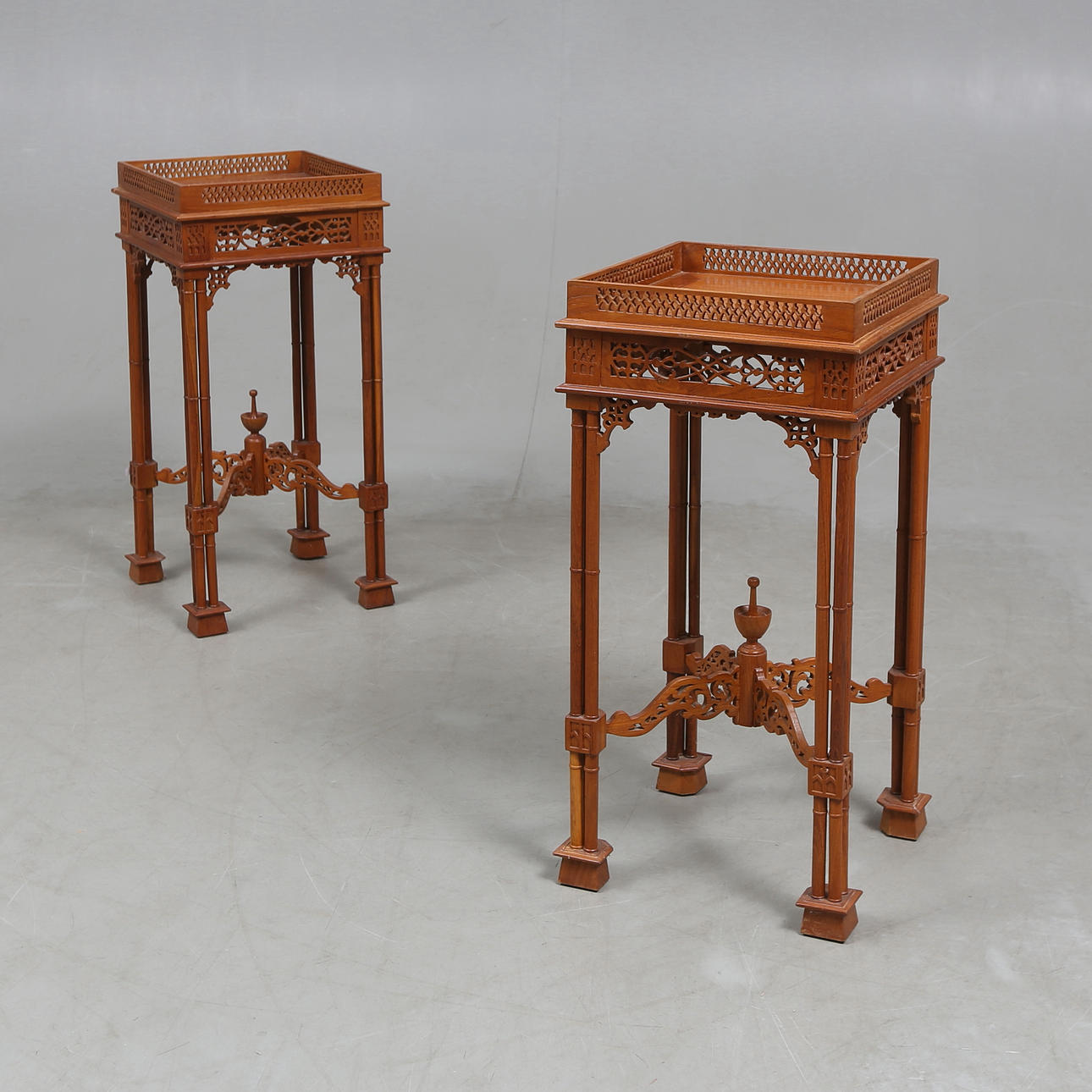 A 1900 century chippendale style cut-out bedside table/sideboard.