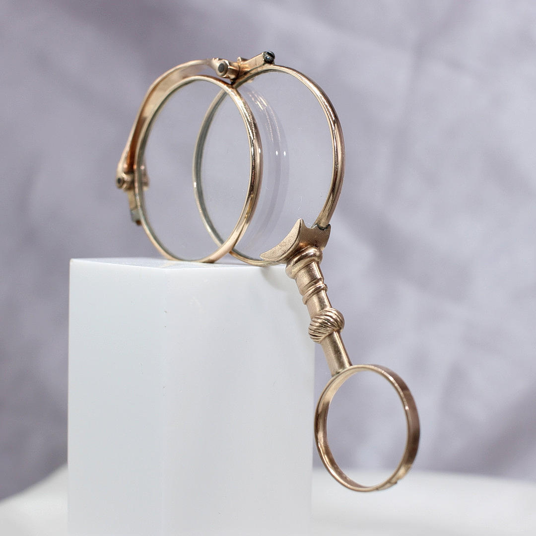 VICTORIAN LORGNETTES 9CT GOLD.
