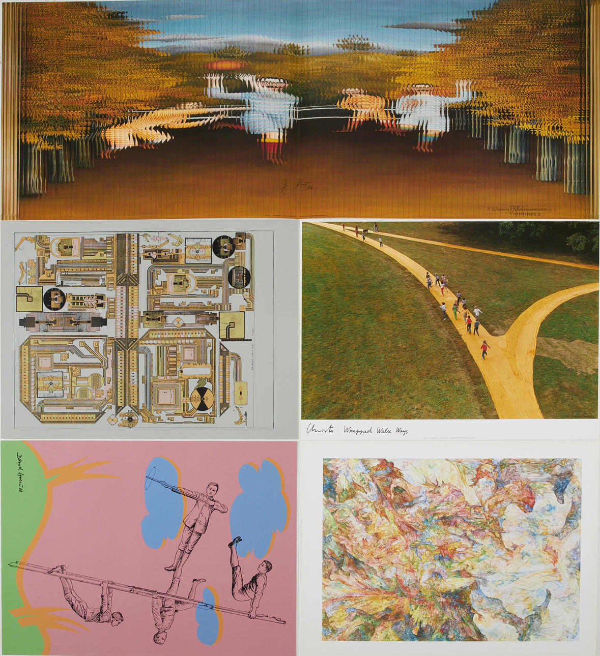 ART FOLDER, “Art Zanders 80", 7 offset prints by various artists, by Christo, Kolar, Paolozzi, Schultze, Spoerri, Uecker.