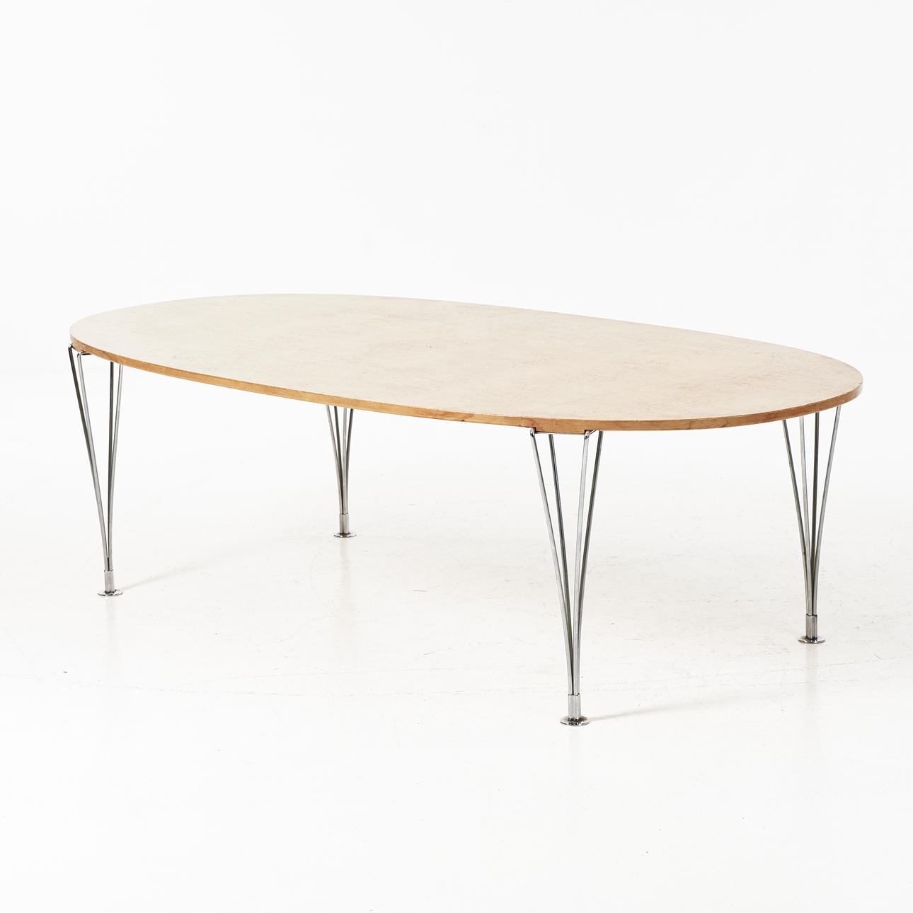 PIET HEIN & BRUNO MATHSSON. Coffee table “Superellips”, for Mathsson International.