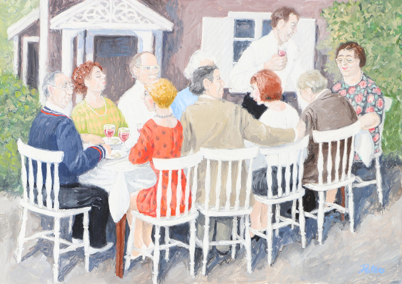 IVAN PETERSSON. “Midday Talaren”, oil on panel, signed Peter.