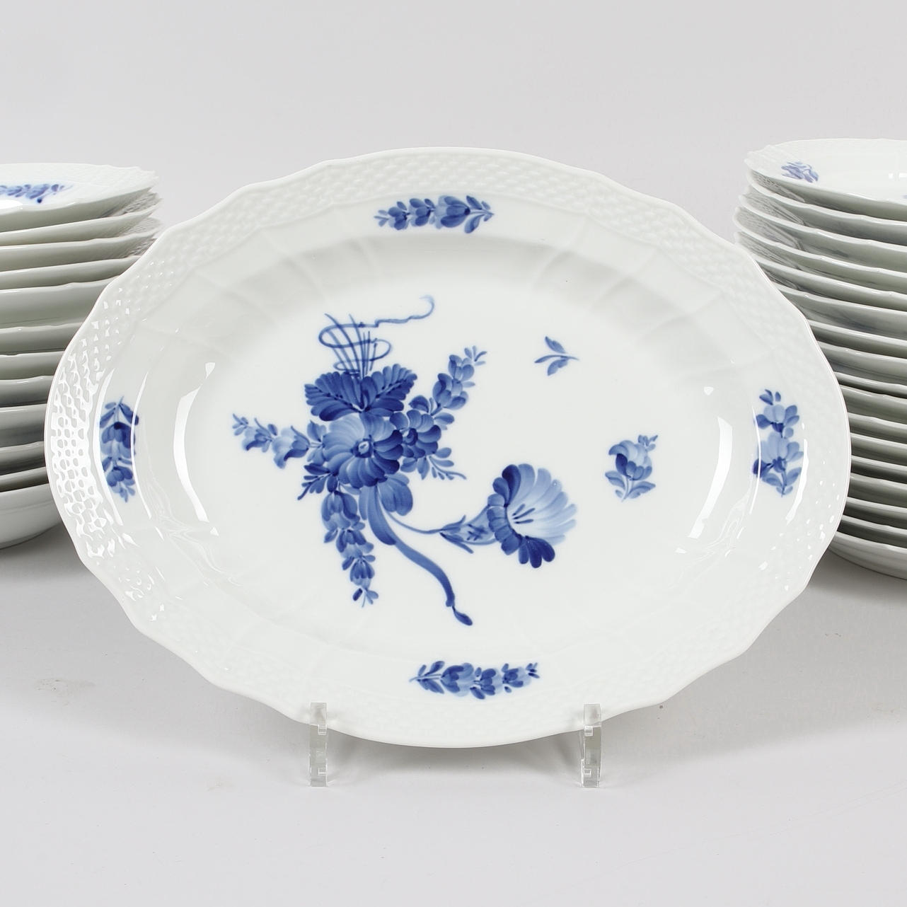 A 41-piece “Blå Blomst” tableware set, Royal Copenhagen, Denmark.