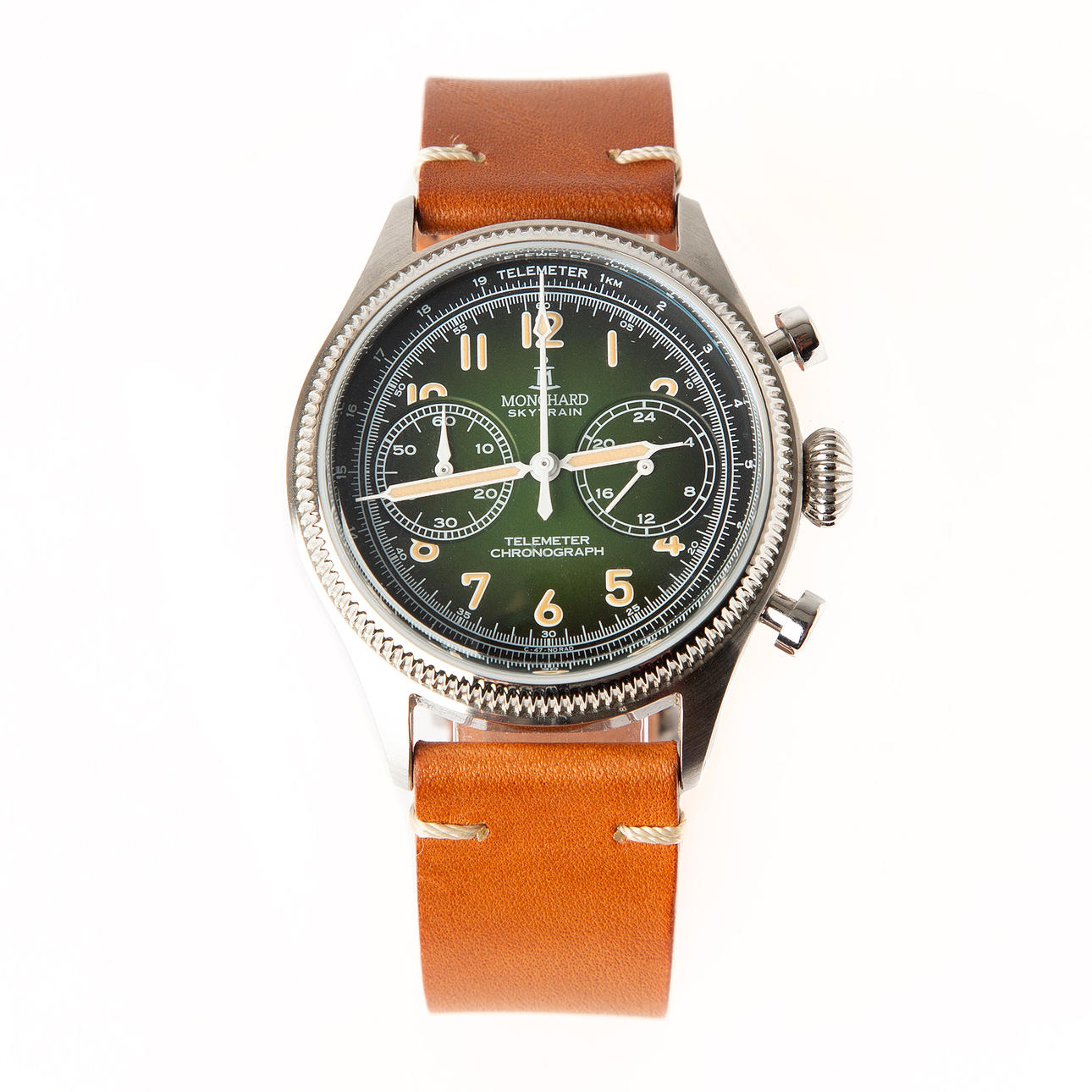 MONCHARD, Armbanduhr, Telemeter-Chronograph, Stahl, 2024.