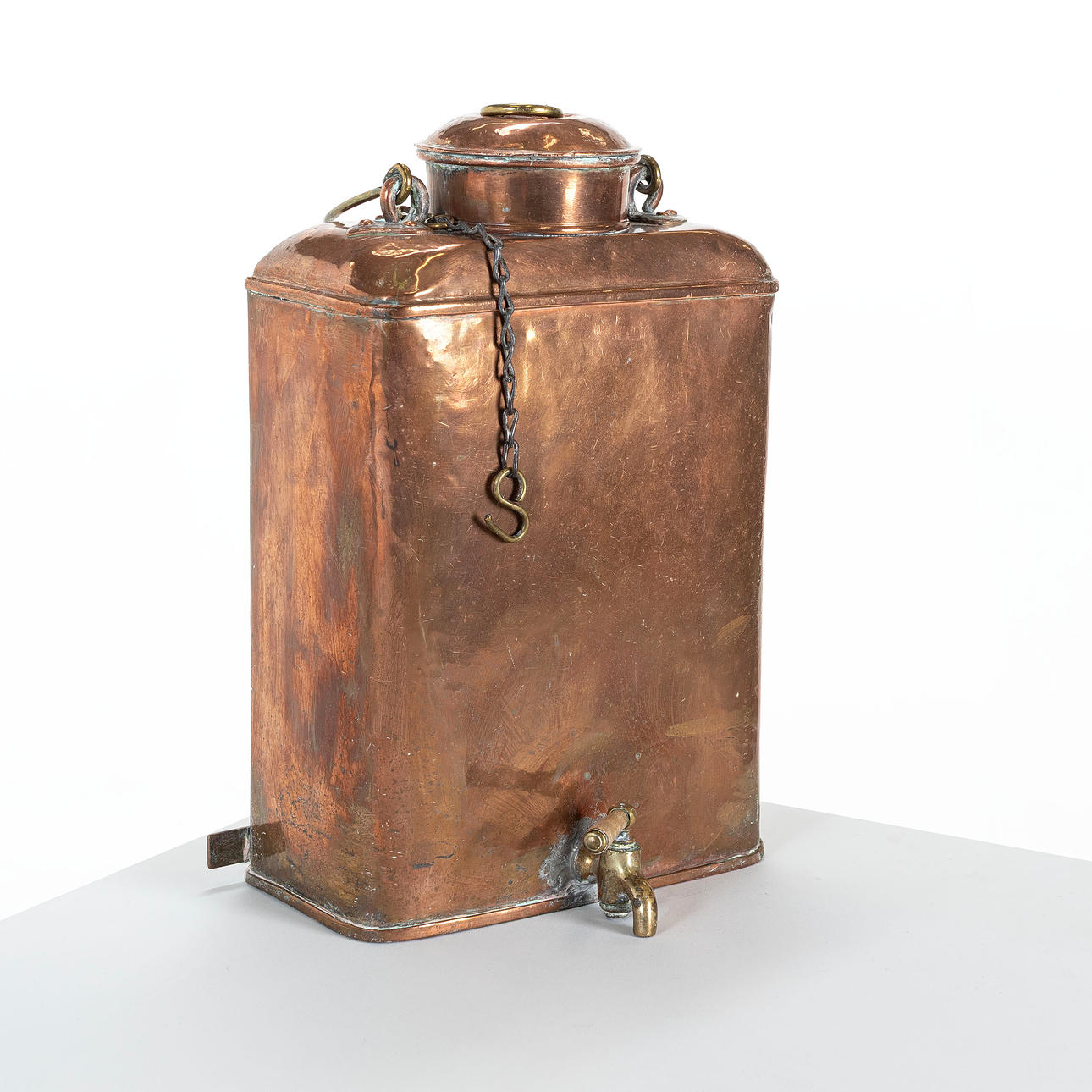 WASSERTANK, mit Hahn, Kupfer, 1800 - Nummer.