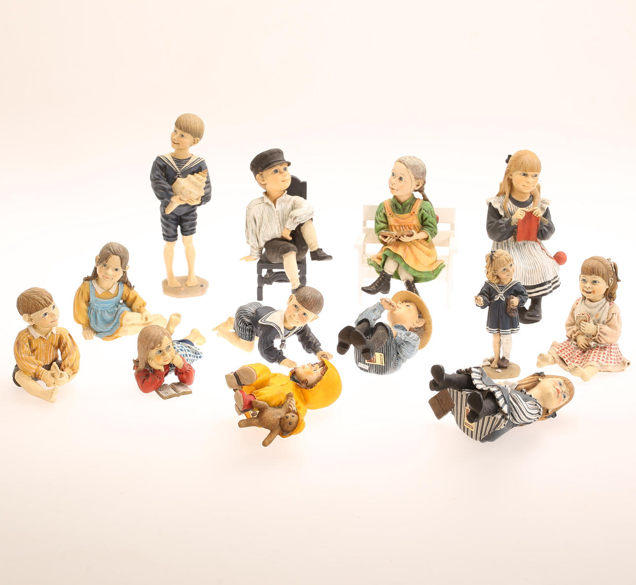 FIGURINES, 13 pieces, artwork, Candy Design, Norway.