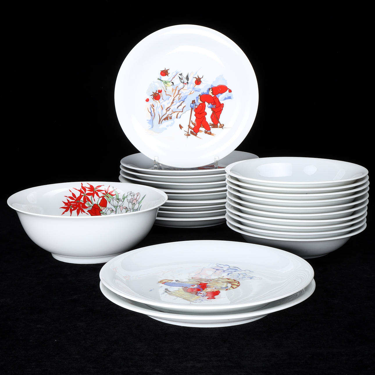 AINA STENBERG. A 23-piece tableware set, “Tomtejul”, Rörstrand.