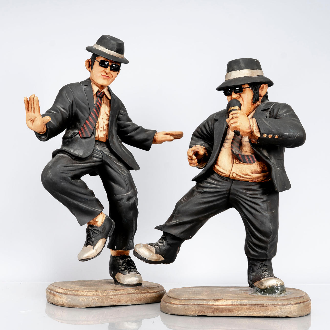 SCULPTURES, “Blues Brothers”, a pair.