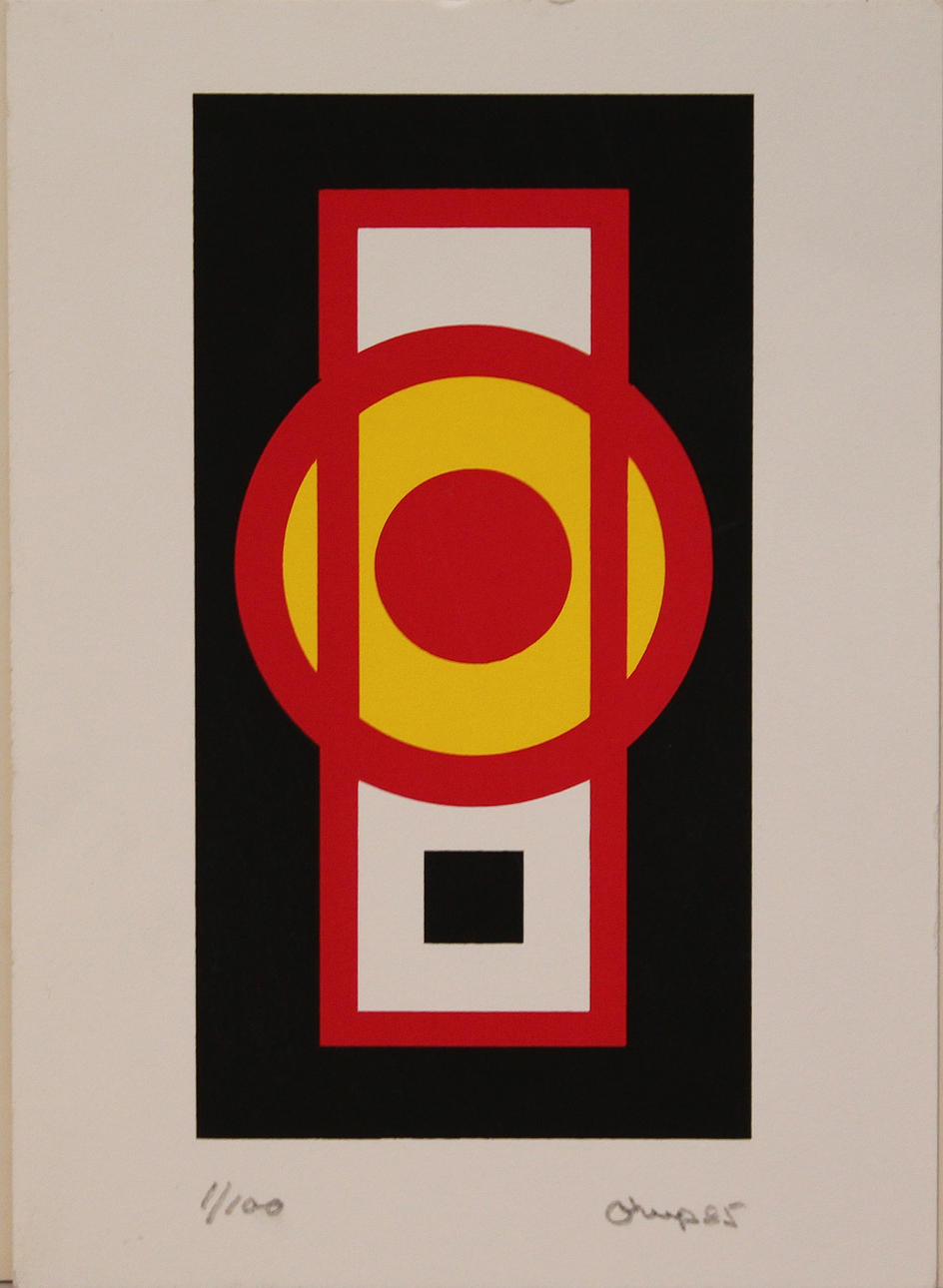 BENGT ORUP. Komposition. Serigrafi. Signerad Orup och daterad -850. 1/100.