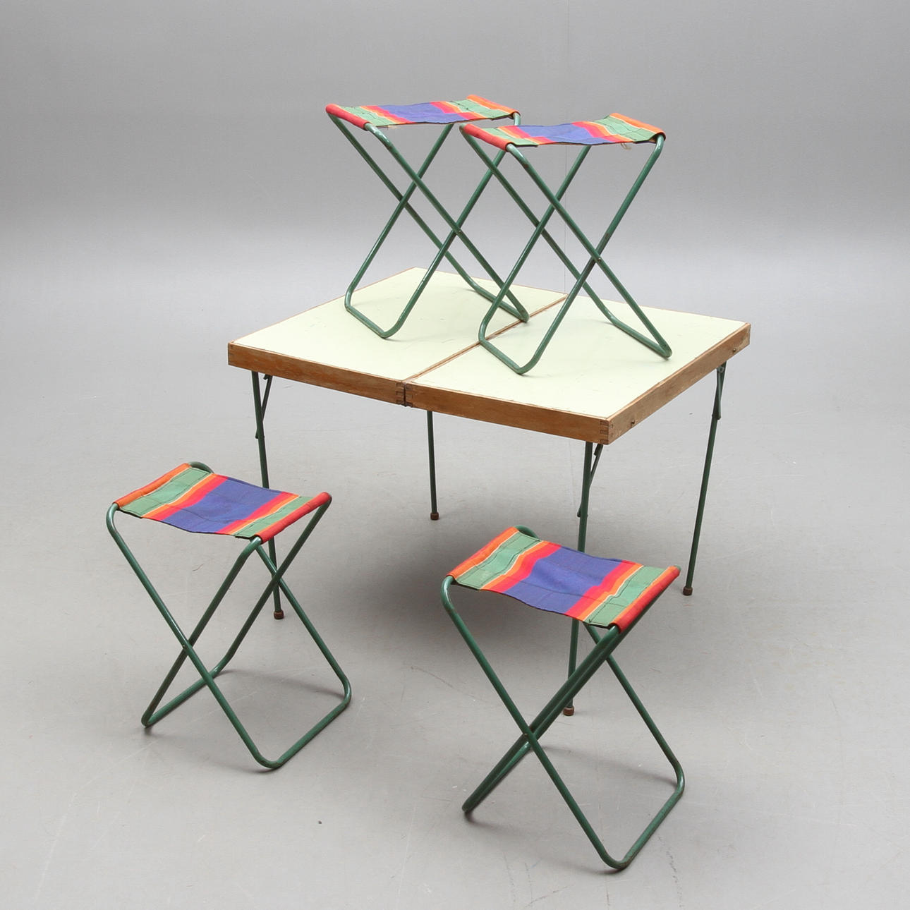 PICKNICKMÖBEL, 5 delar, 1900-talets mitt.