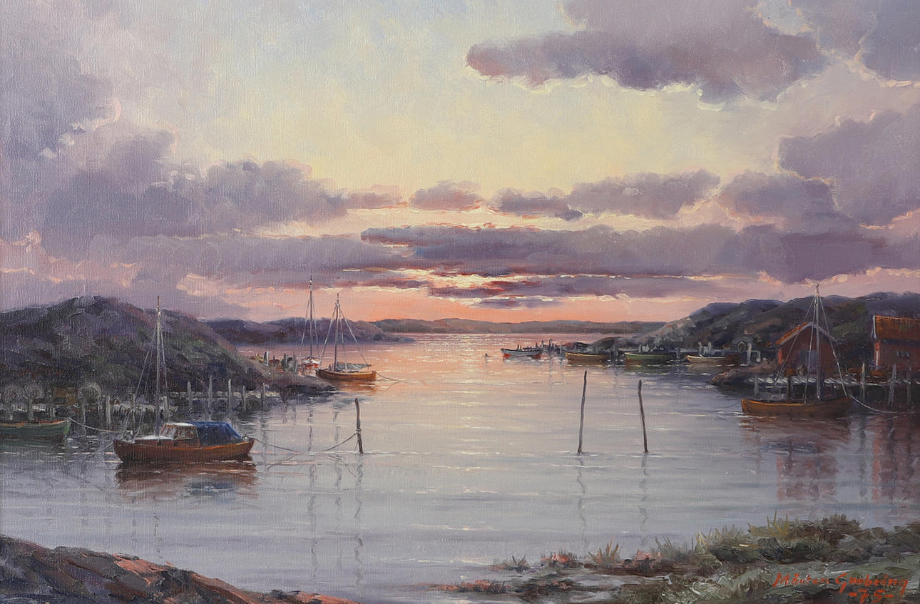 MÅRTEN GARBRING. Bohuslän, oil on canvas, signed.