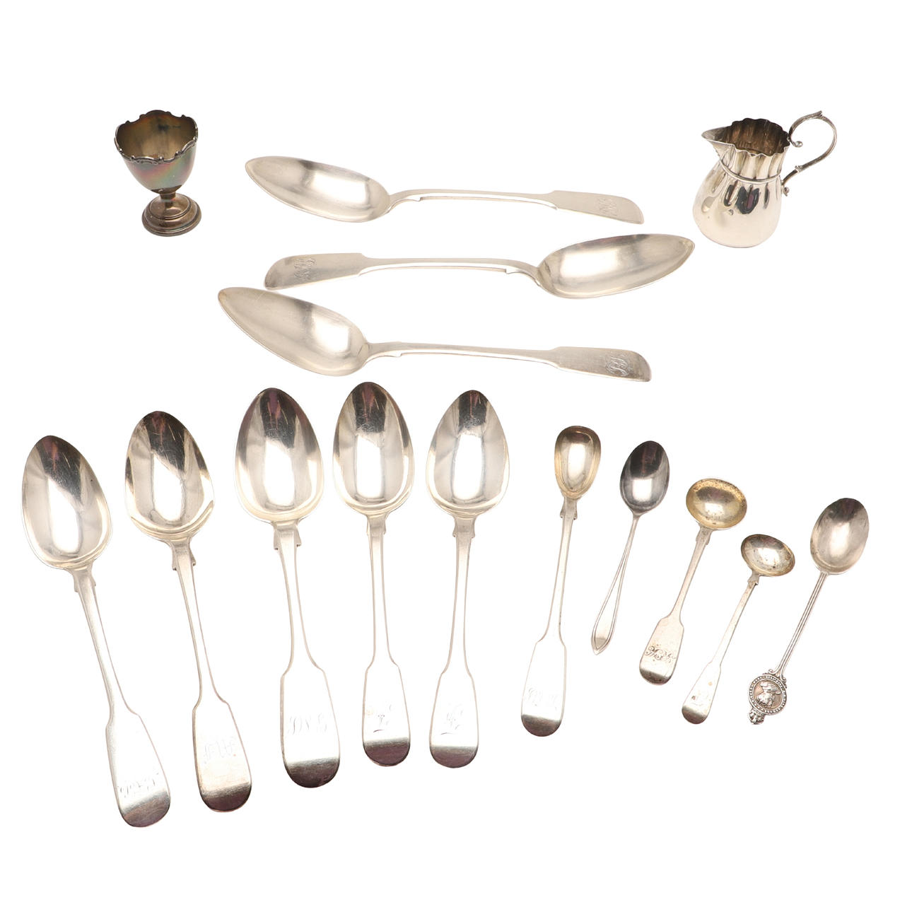 VARIOUS SILVER CUTLERY INCLUDING EXETER, & OTHER ITEMS.