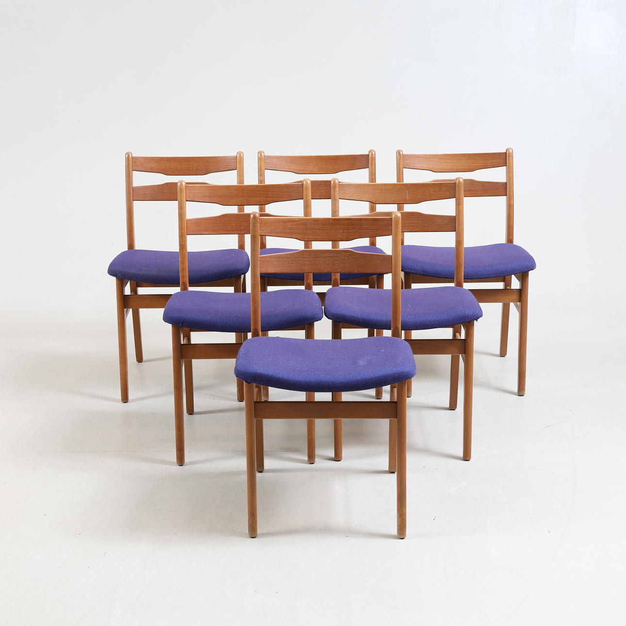 TUOLEJA, 6 st, tiikkiä, Danmark, 1960-tal.