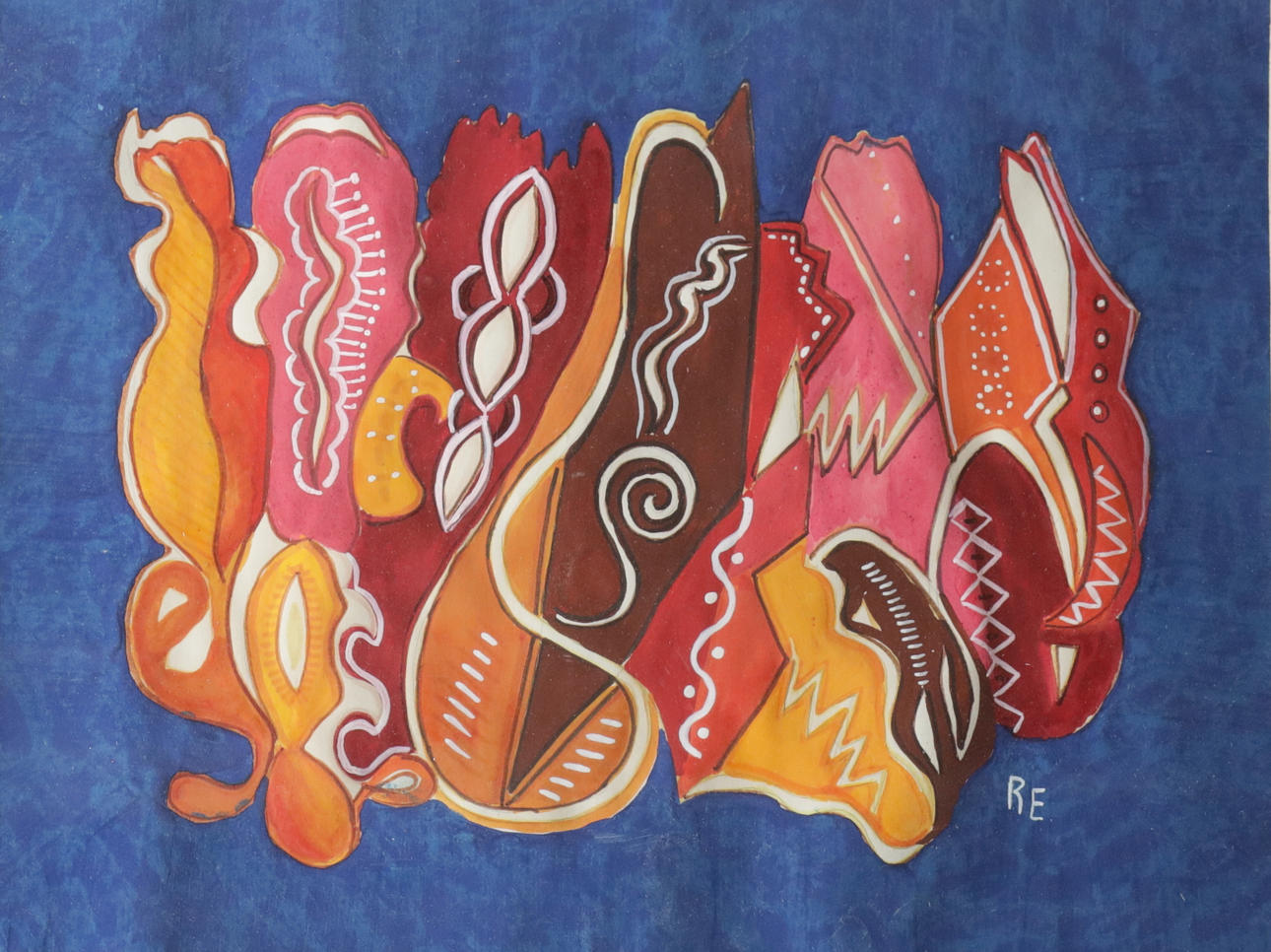 RUNA ENGSTRÖM. Mixed media, composition, signed.
