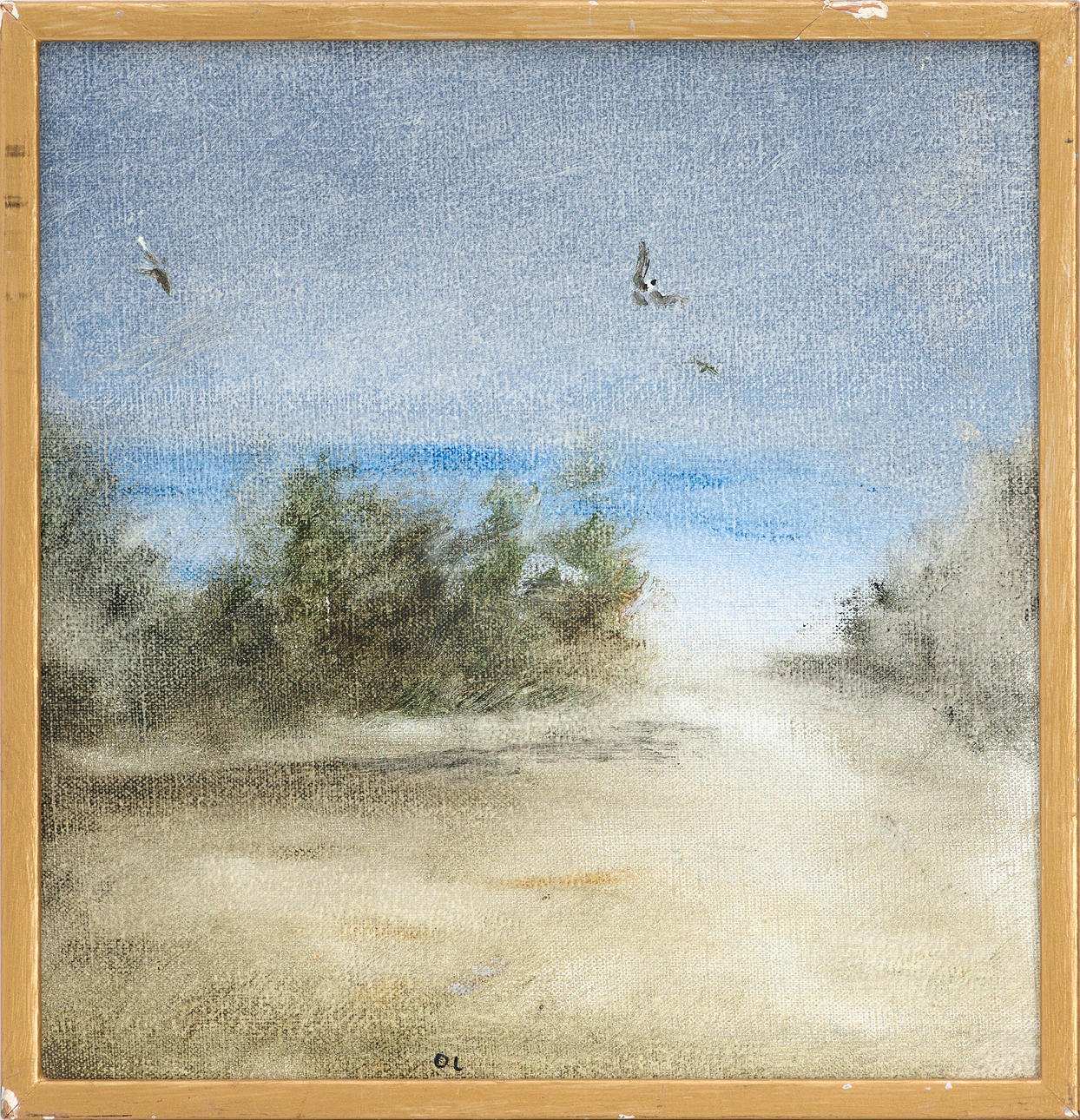 OLLE LINDGREN (1930-2018), Seabirds at shore, monogram signed 'O L', also signed and dated on verso 'Olle Lindgren -76', oil, canvas on panel.