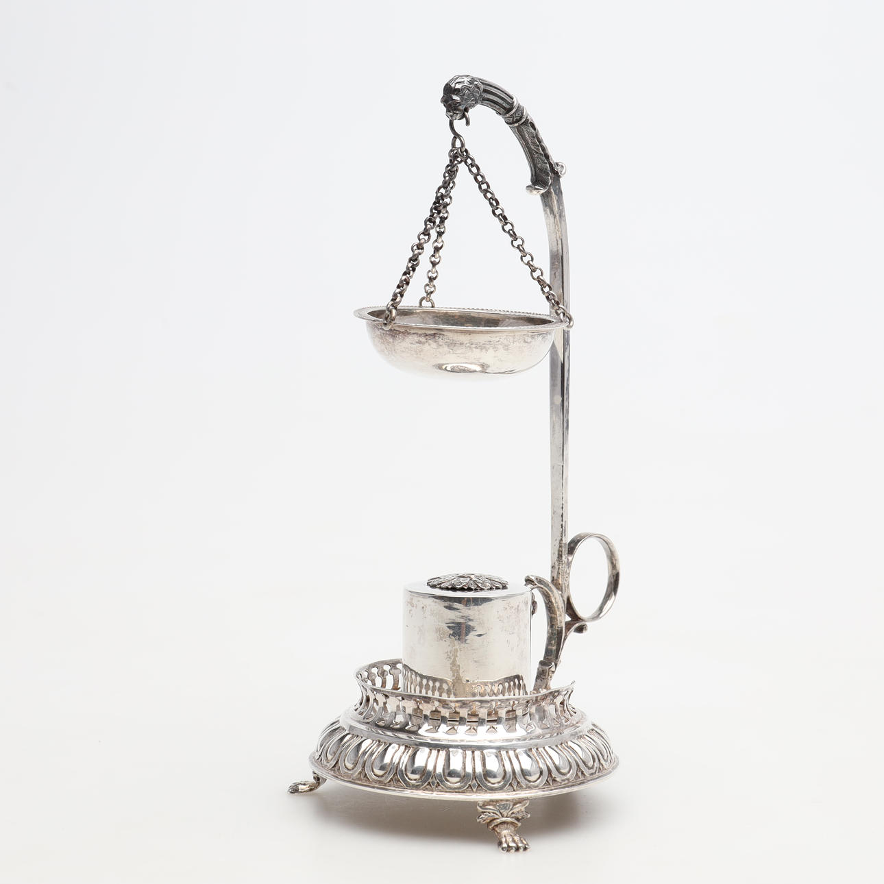 PERFUME BURNER, silver, gross weight approx. 128 grams.