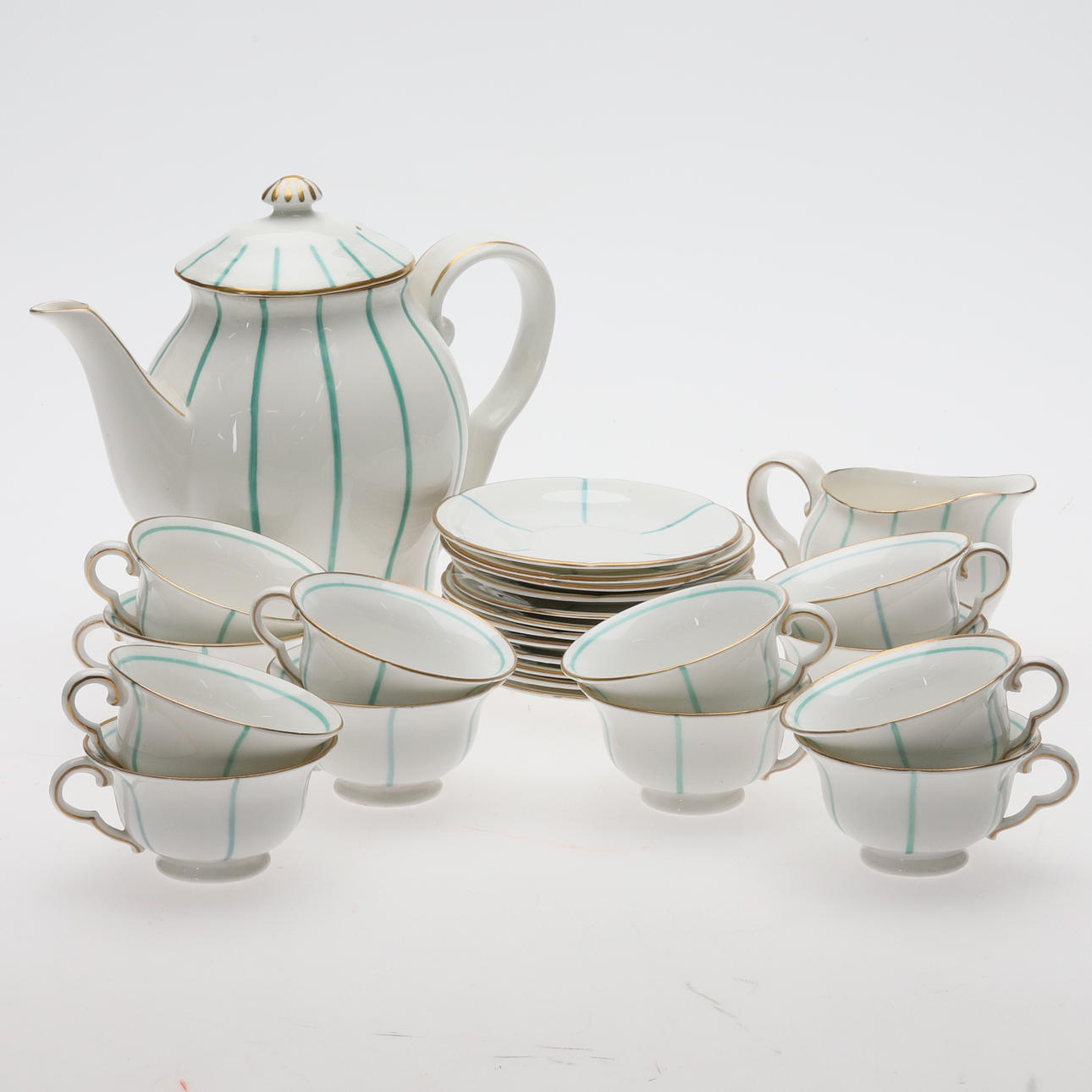 Mokkaservis, 14 delar, ”Kåge”, Gustavsberg.