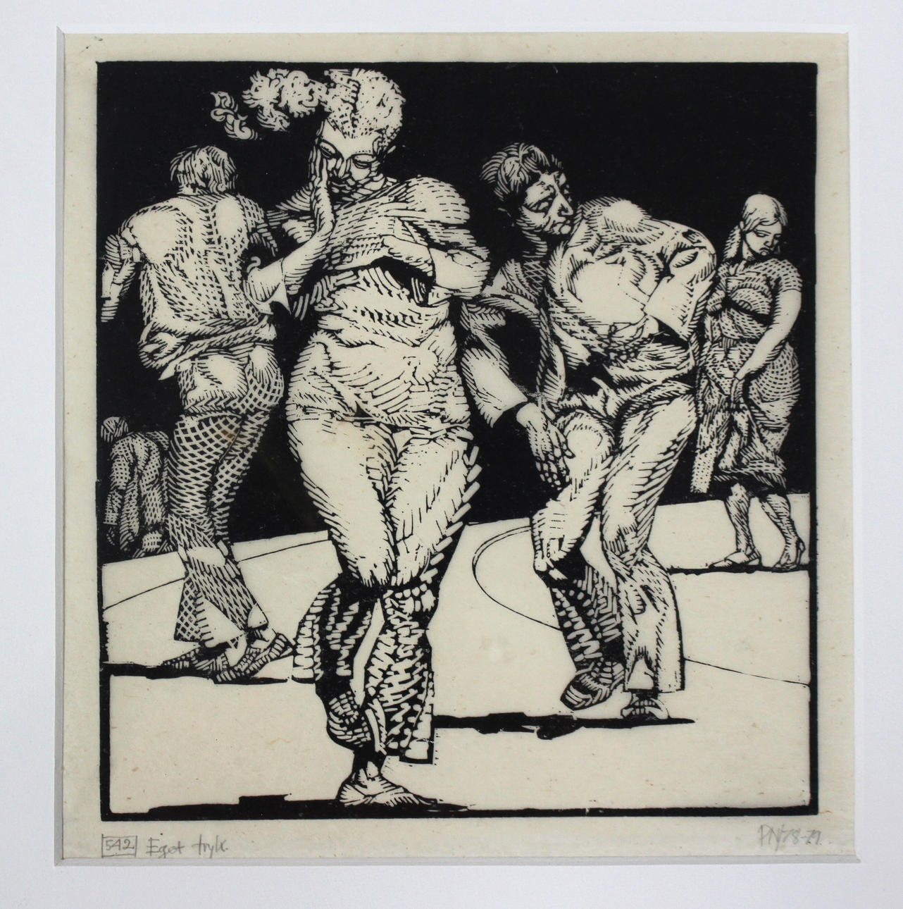 NIELSEN BALL. Træsnit.