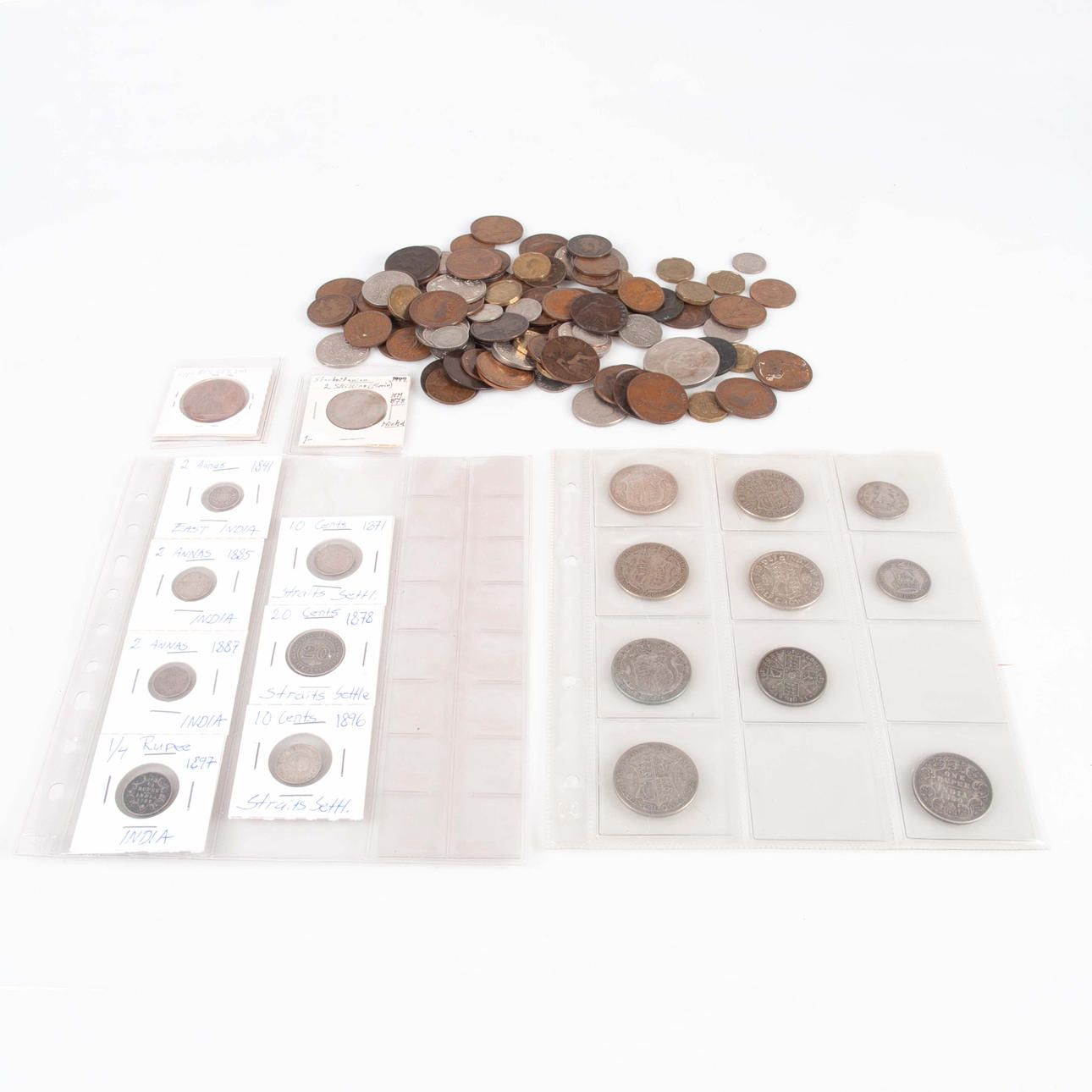 SØLVMØNTER BRITISK IMPERIUM 1841-1945.