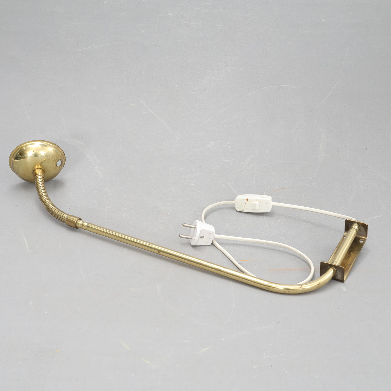 WALL LAMP, E.A.E, brass frame.