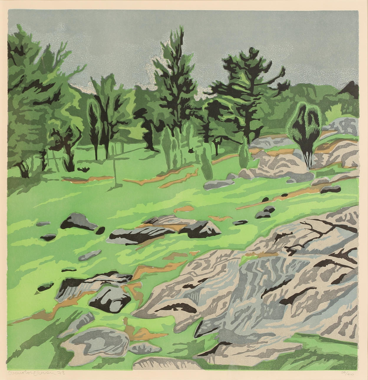 SVENOLOV EHRÉN. Lithograph in colours, signed and numbered.