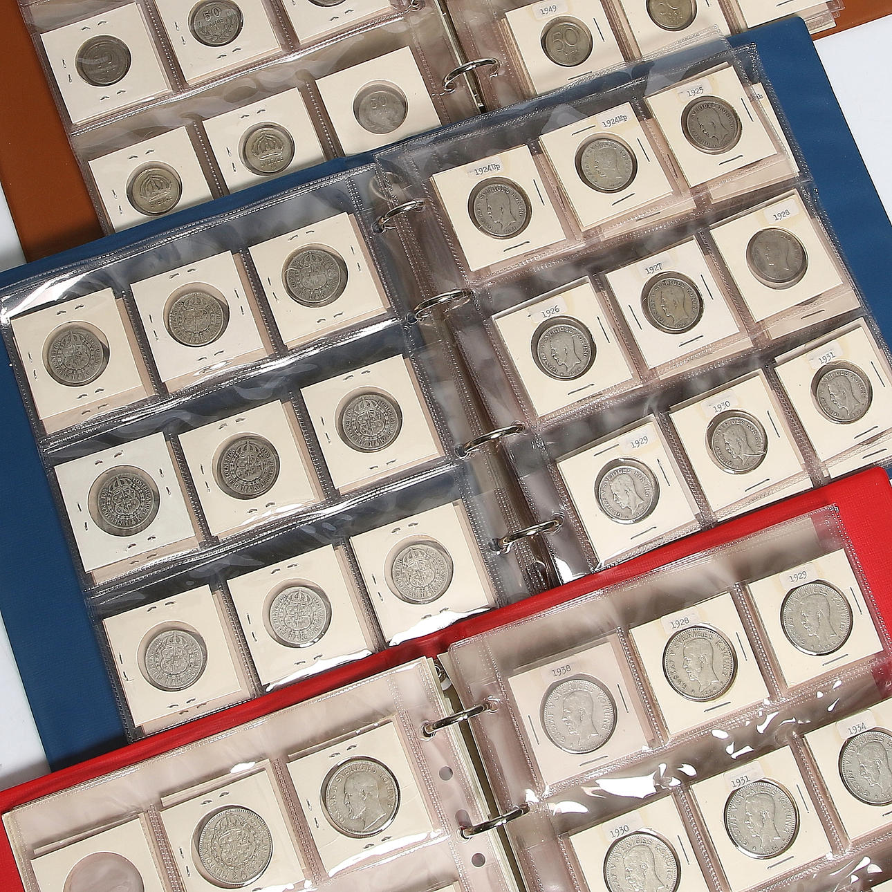 MYNTSAMLING, mestadels SILVERMYNT, 18/1900-tal.