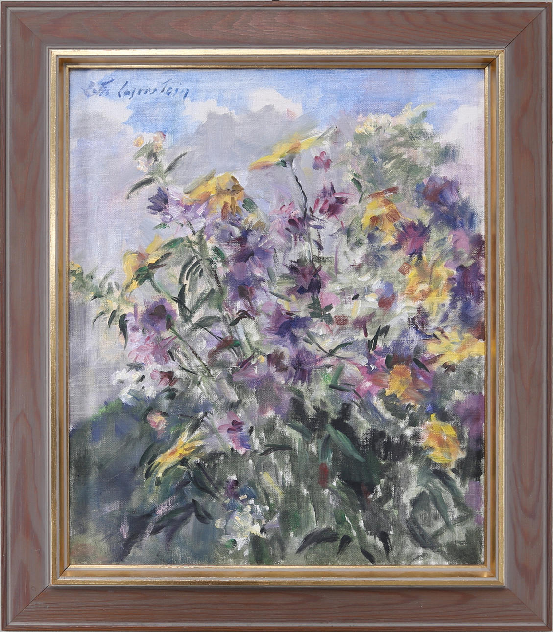 LOTTE LASERSTEIN. Blomsterstilleben, olja på duk, signerad.