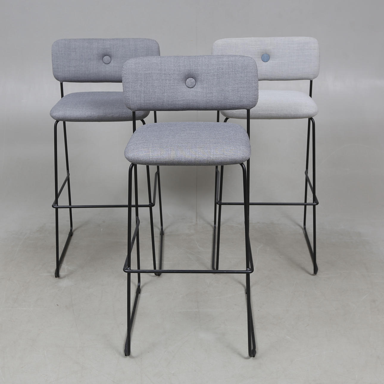 A set of 3 “Dundra” bar stools, Blue Station, Stefan Borselius.