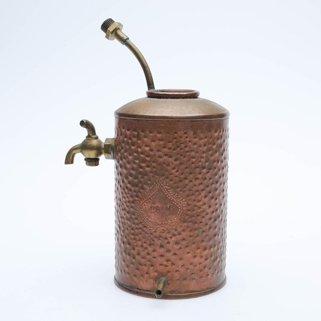 DISTILLATION VESSELS. Copper & brass, dated 1917.