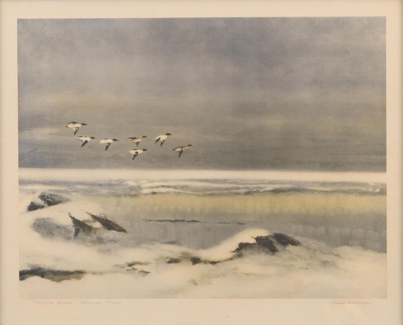 KNUT VALINDER (1909-1987). Folding rakes, lithograph, signed and numbered.