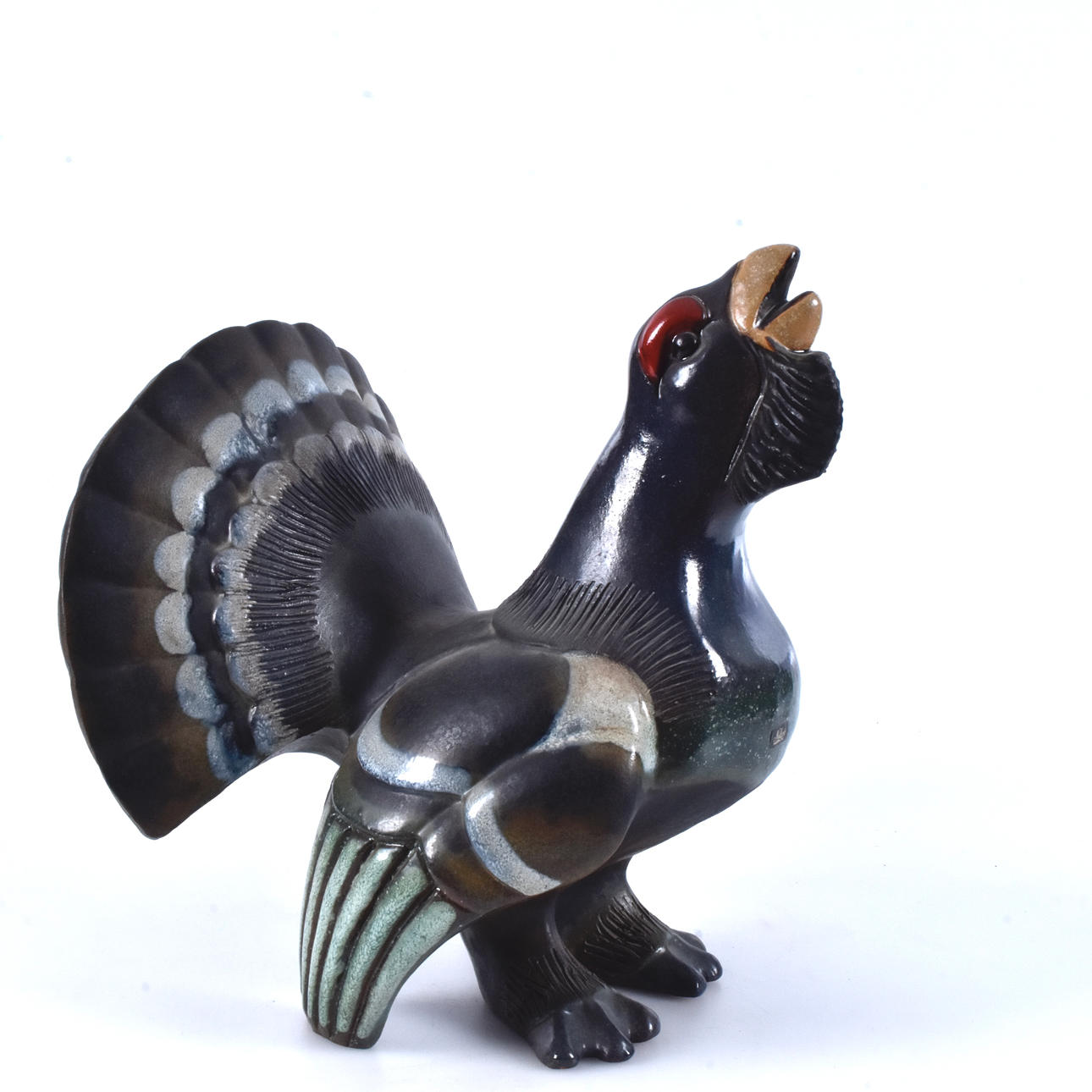 A Tjäder FIGURINE, Thomas Hellström, Nittsjö, signed.