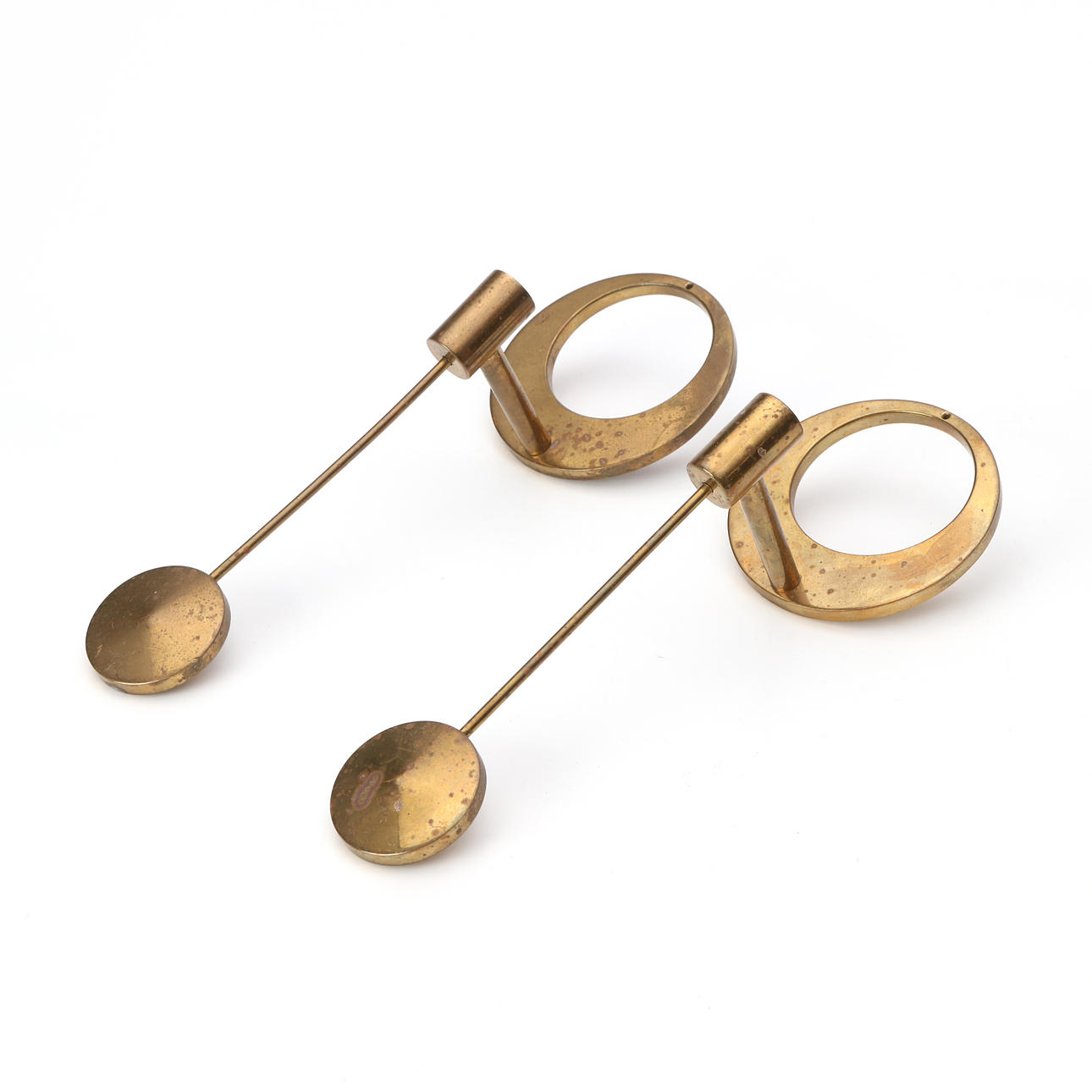 ARTHUR PE (PETTERSSON), EIN PAAR WANDKERZENHALTER. Blechbläser, Kolbäck.