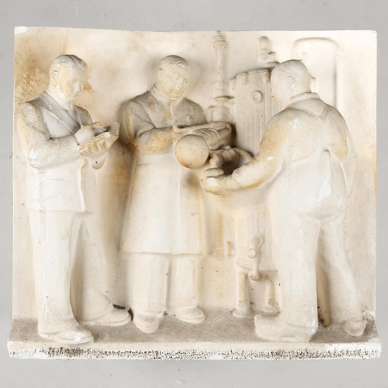 MAX ANDERSEN (1892-1972). Relief (Yeast culture) of plaster, imprint ...