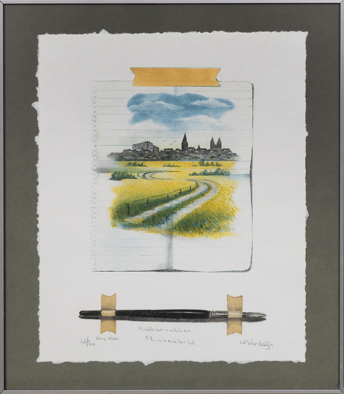 HANS VERDUIJN (FÖDD 1946). Kulturnatt commemorative picture, etching, signed and numbered.