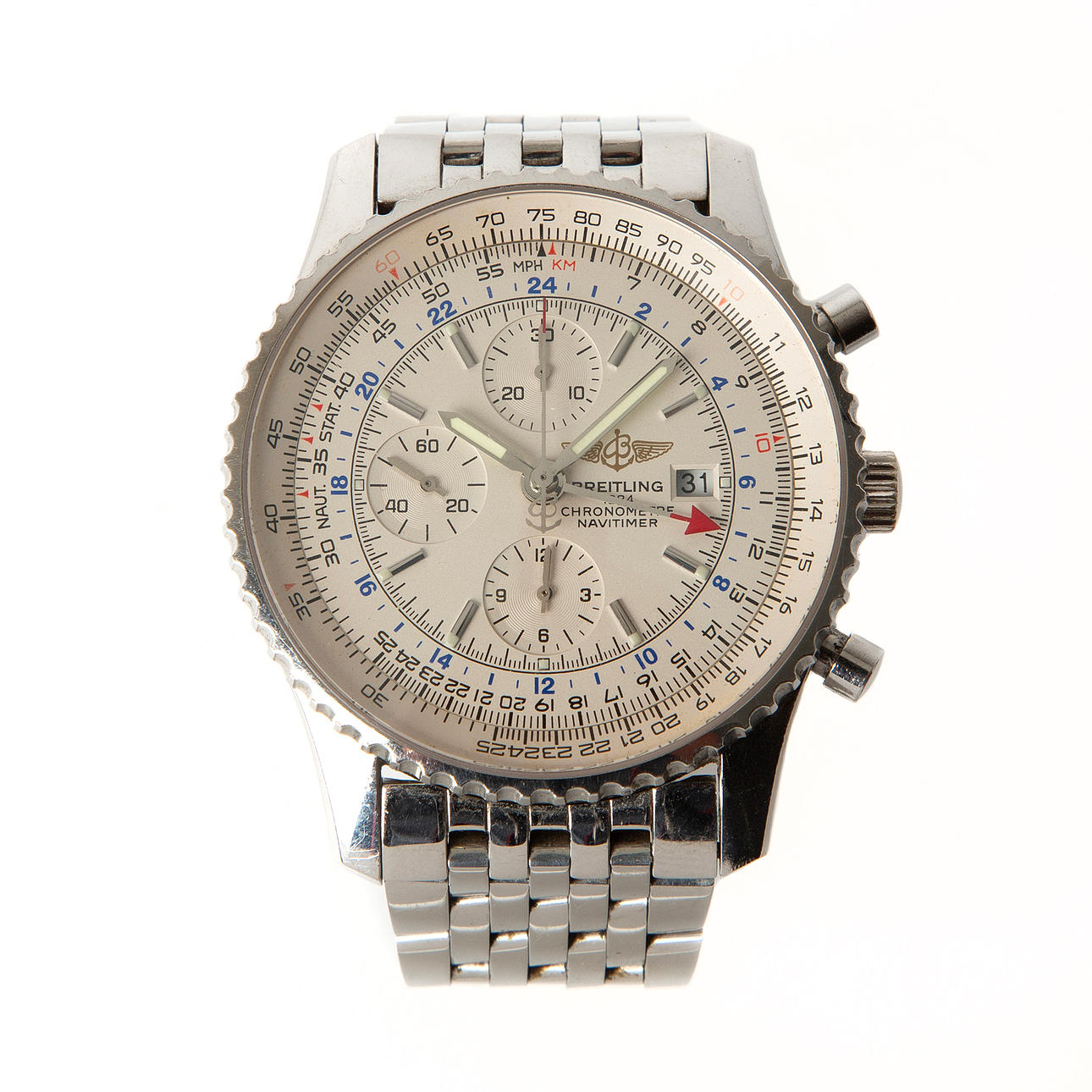 BREITLING, Navitimer World Chronograph, acero, siglo XXI.