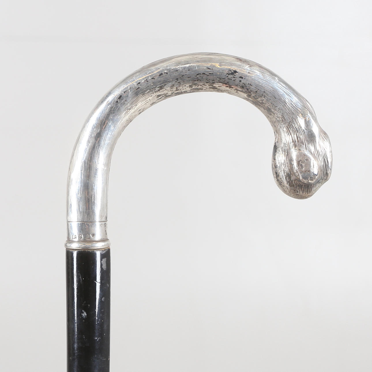 PROMENADKÄPP, med silverhandtag, 830 S, 1900-tal.