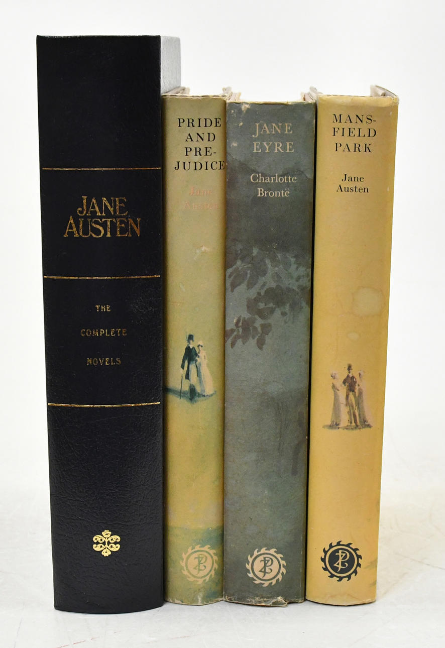 Fiktion af Jane Austin & Charlotte Brontë. 4 bind.