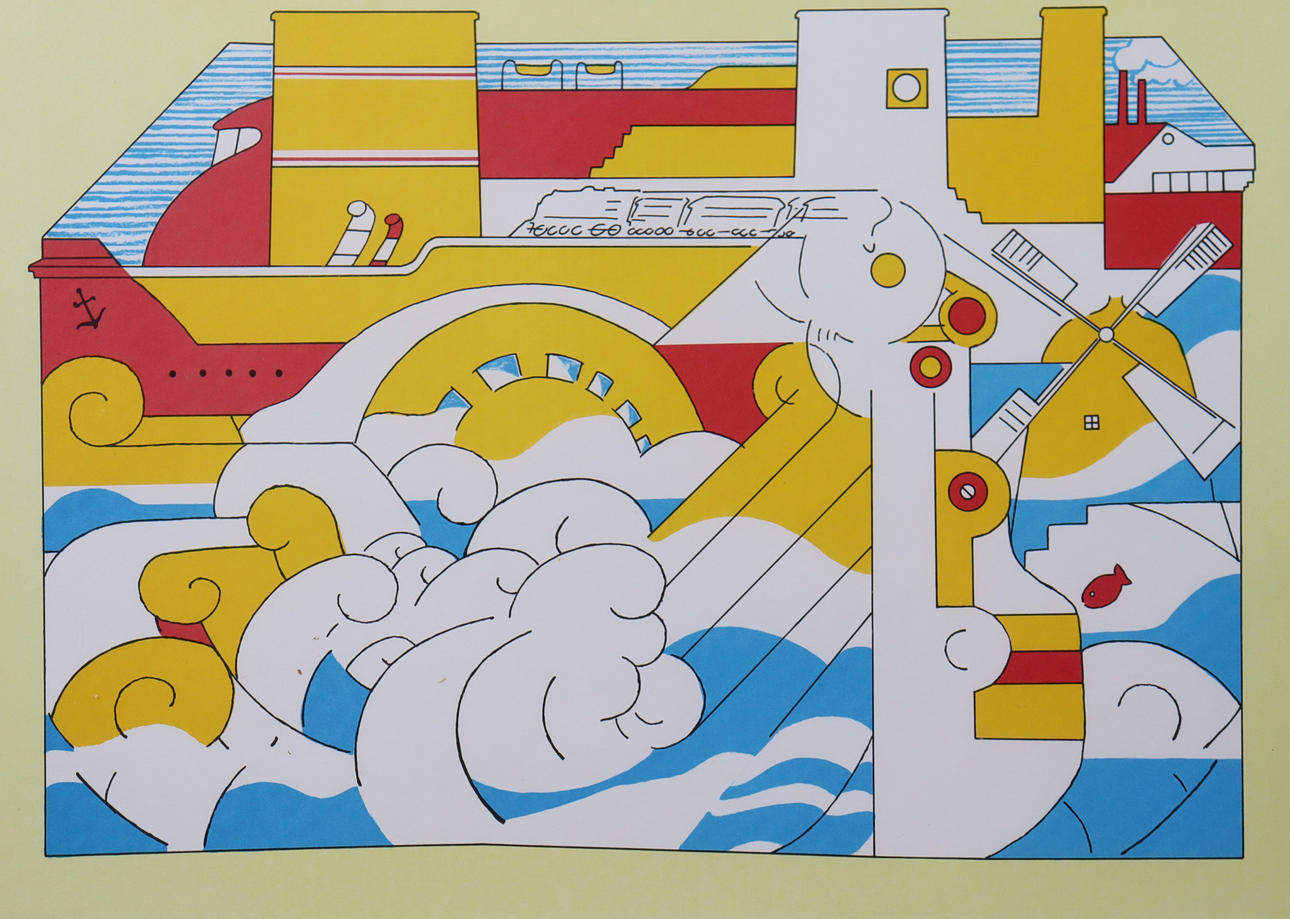 JOSÉ LIARD, lithography, composition.