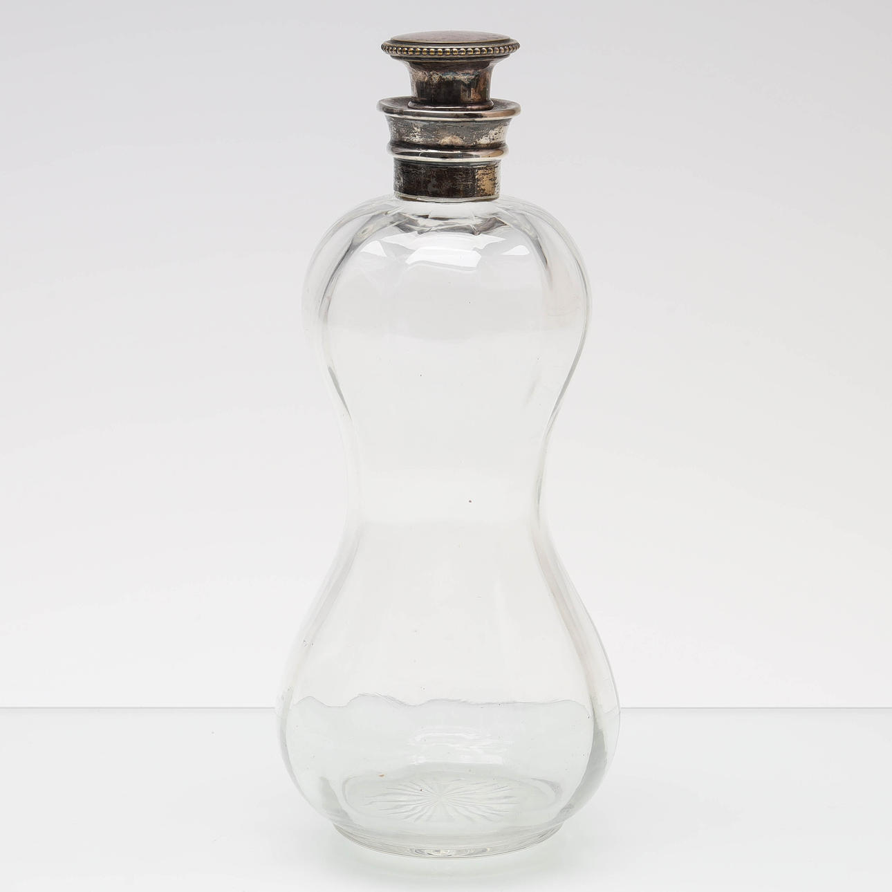 KARAN/FLASKE, glas, sterlingsølv, Hallberg, 1906.