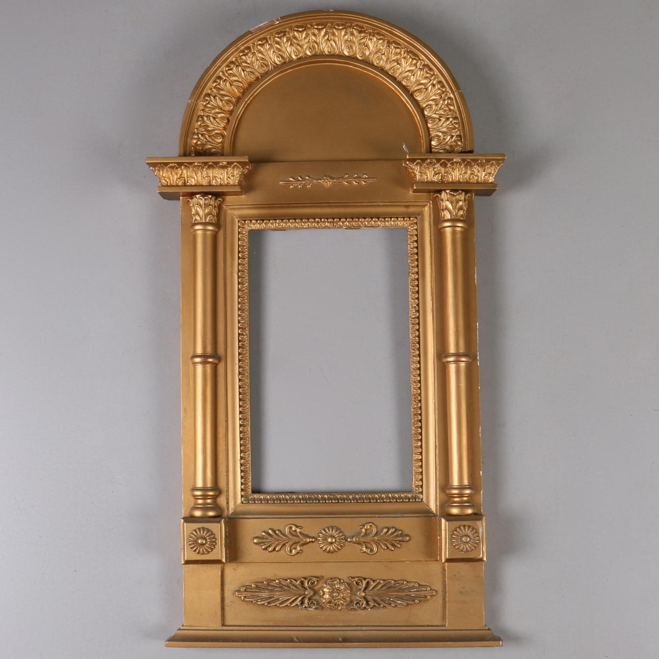 SPEGELRAM, förgylld, Empire 1800-tal.