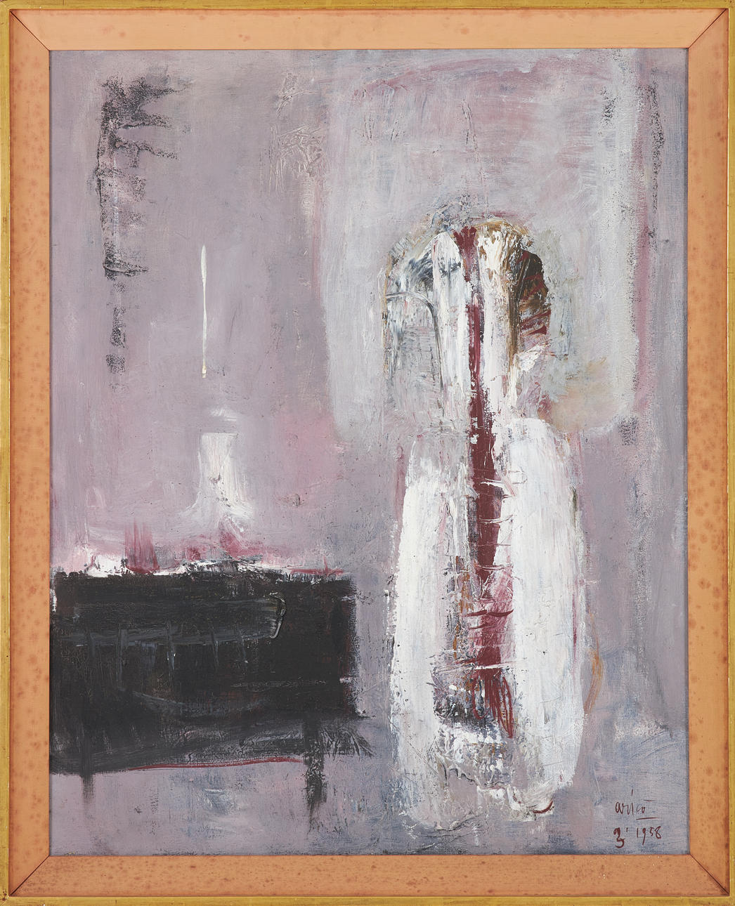RODOLFO ARICÒ. Abstract composition, signed and dated 1958.