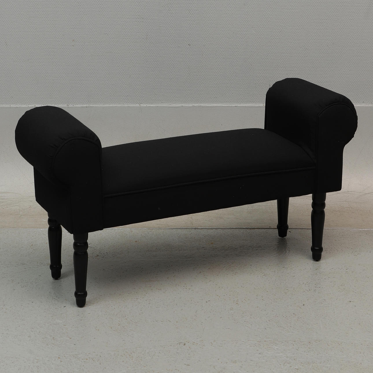 A sofa/bench, textile & wood, Åhlens, 2000s.