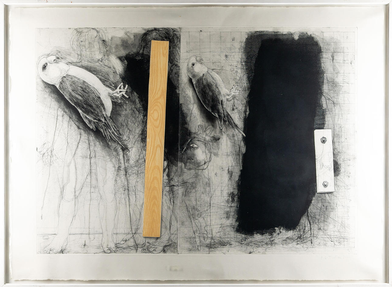 PER GUNNAR THELANDER. Colour etching, Signed, 20th century.