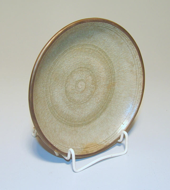 liten celadon platta 16. 1800-talet Song/Ming-dynastin.