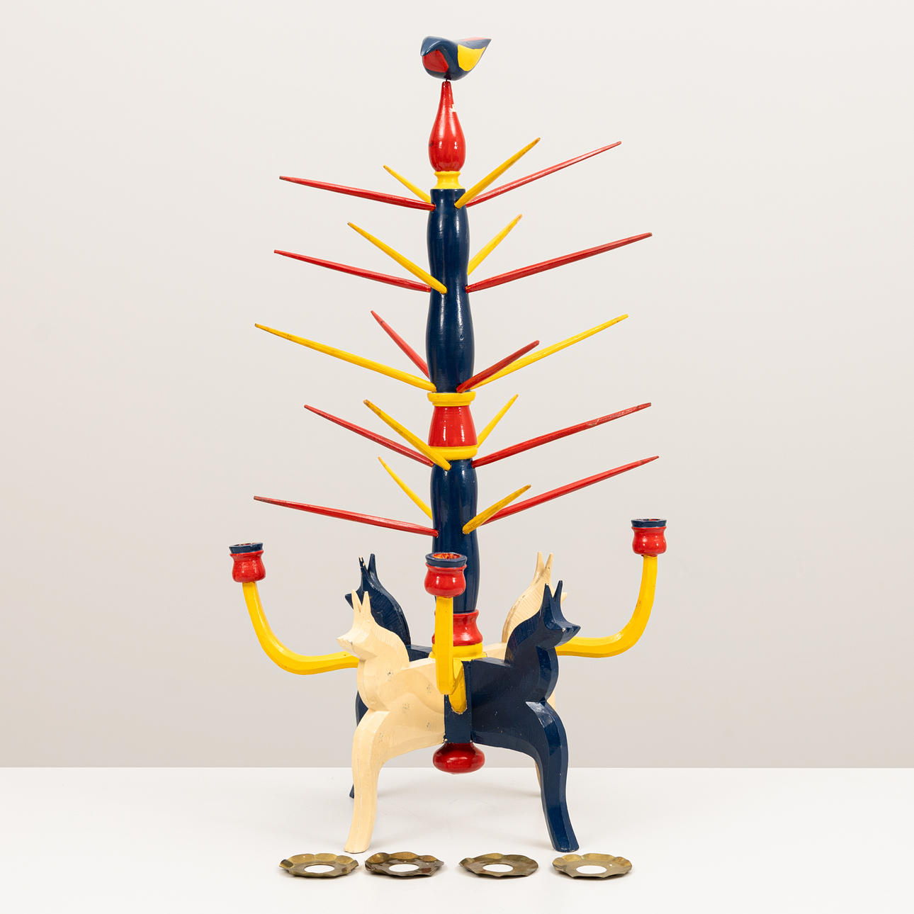 Juletræ, Blekingestake, malet træ, 20. århundrede.